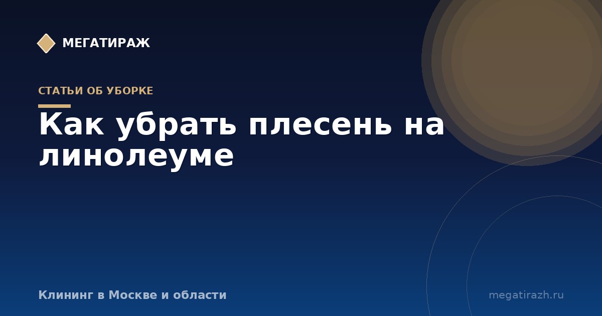 Как убрать плесень на линолеуме и под ним