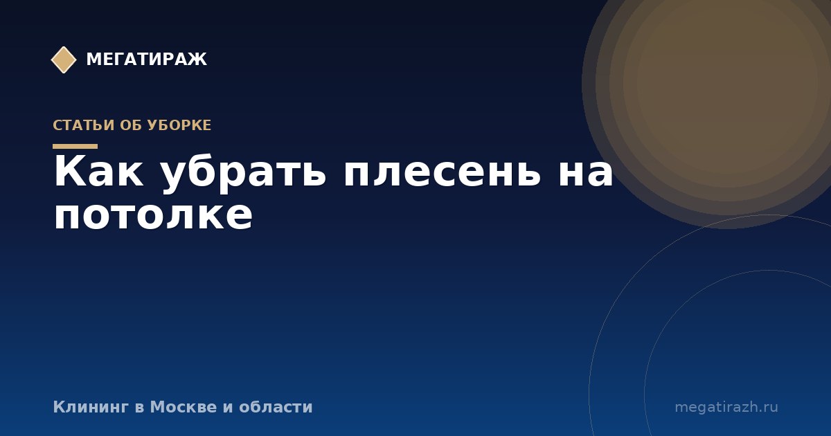 Как убрать плесень на потолке, включая натяжной