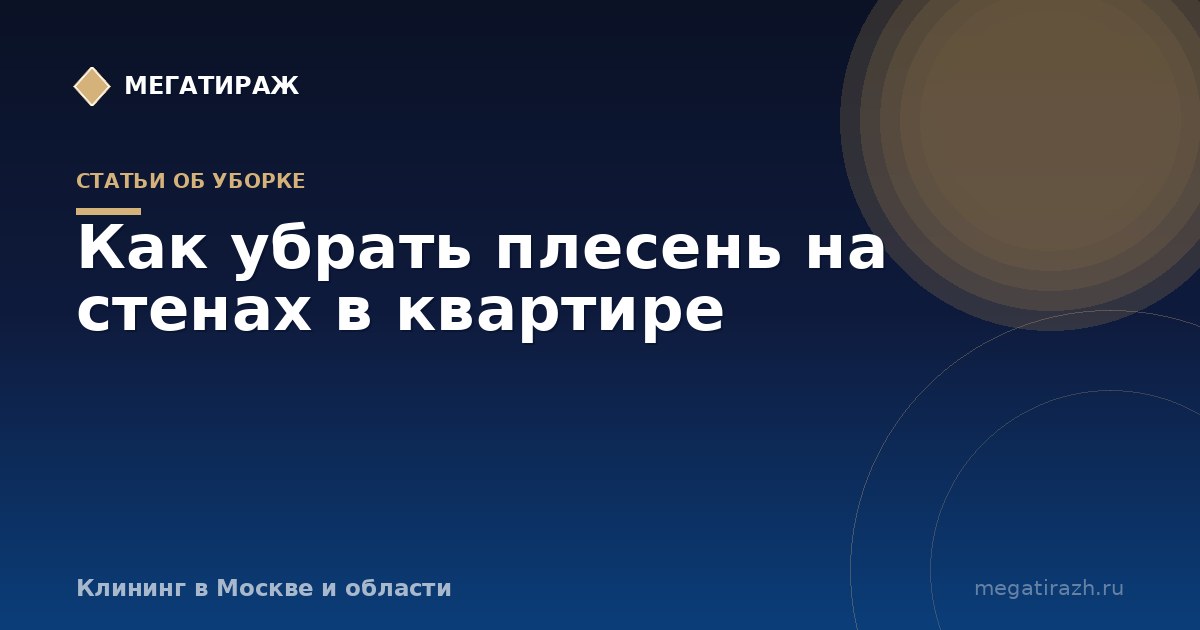 Как убрать плесень на стенах в квартире